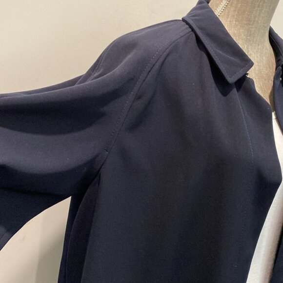 Hilary Radley Blue Trench Coat Size 12 - Picture 4 of 15